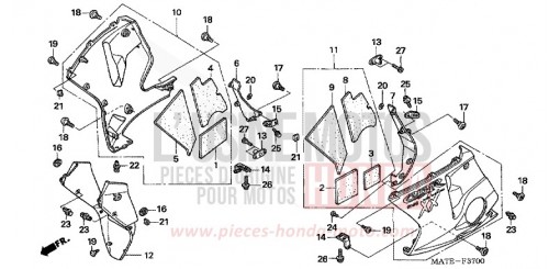 LOWER COWL CBR1100XX6 de 2006